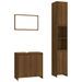 Ensemble de meubles de salle de bain 3 pcs Chêne marron - Photo n°2