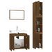 Ensemble de meubles de salle de bain 3 pcs Chêne marron - Photo n°4