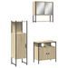 Ensemble de meubles de salle de bain 3 pcs chêne sonoma - Photo n°2