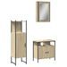 Ensemble de meubles de salle de bain 3 pcs chêne sonoma - Photo n°2