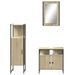 Ensemble de meubles de salle de bain 3 pcs chêne sonoma - Photo n°5