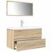 Ensemble de meubles de salle de bain 3 pcs chêne sonoma - Photo n°1