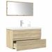 Ensemble de meubles de salle de bain 3 pcs chêne sonoma - Photo n°1