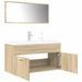 Ensemble de meubles de salle de bain 3 pcs chêne sonoma - Photo n°1