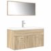 Ensemble de meubles de salle de bain 3 pcs chêne sonoma - Photo n°2