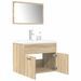 Ensemble de meubles de salle de bain 3 pcs chêne sonoma - Photo n°1