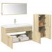 Ensemble de meubles de salle de bain 3 pcs chêne sonoma - Photo n°1