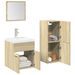 Ensemble de meubles de salle de bain 3 pcs chêne sonoma - Photo n°1