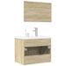 Ensemble de meubles de salle de bain 3 pcs chêne sonoma - Photo n°6