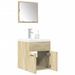 Ensemble de meubles de salle de bain 3 pcs chêne sonoma - Photo n°1