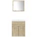 Ensemble de meubles de salle de bain 3 pcs chêne sonoma - Photo n°4