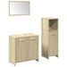 Ensemble de meubles de salle de bain 3 pcs chêne sonoma - Photo n°2