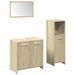 Ensemble de meubles de salle de bain 3 pcs chêne sonoma - Photo n°2