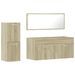 Ensemble de meubles de salle de bain 3 pcs chêne sonoma - Photo n°2