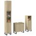 Ensemble de meubles de salle de bain 3 pcs chêne sonoma - Photo n°1