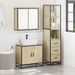 Ensemble de meubles de salle de bain 3 pcs chêne sonoma - Photo n°3