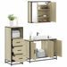 Ensemble de meubles de salle de bain 3 pcs chêne sonoma - Photo n°1