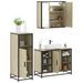 Ensemble de meubles de salle de bain 3 pcs chêne sonoma - Photo n°1