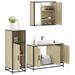 Ensemble de meubles de salle de bain 3 pcs chêne sonoma - Photo n°1