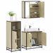 Ensemble de meubles de salle de bain 3 pcs chêne sonoma - Photo n°1