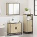 Ensemble de meubles de salle de bain 3 pcs chêne sonoma - Photo n°4