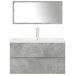 Ensemble de meubles de salle de bain 3 pcs gris béton - Photo n°4