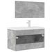 Ensemble de meubles de salle de bain 3 pcs gris béton - Photo n°8