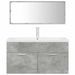 Ensemble de meubles de salle de bain 3 pcs gris béton - Photo n°4