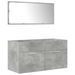 Ensemble de meubles de salle de bain 3 pcs gris béton - Photo n°5