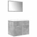 Ensemble de meubles de salle de bain 3 pcs gris béton - Photo n°2