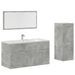 Ensemble de meubles de salle de bain 3 pcs gris béton - Photo n°2