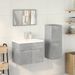 Ensemble de meubles de salle de bain 3 pcs gris béton - Photo n°3