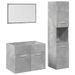 Ensemble de meubles de salle de bain 3 pcs gris béton - Photo n°2