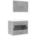 Ensemble de meubles de salle de bain 3 pcs gris béton - Photo n°5