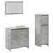 Ensemble de meubles de salle de bain 3 pcs gris béton - Photo n°2