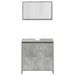 Ensemble de meubles de salle de bain 3 pcs gris béton - Photo n°7