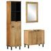 Ensemble de meubles de salle de bain 3 pcs marron - Photo n°1