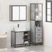 Ensemble de meubles de salle de bain 3 pcs Sonoma gris - Photo n°3