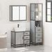 Ensemble de meubles de salle de bain 3 pcs Sonoma gris - Photo n°3