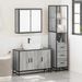 Ensemble de meubles de salle de bain 3 pcs Sonoma gris - Photo n°3