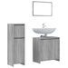 Ensemble de meubles de salle de bain 3 pcs Sonoma gris - Photo n°2