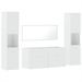 Ensemble de meubles de salle de bain 4 pcs blanc brillant - Photo n°2