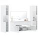 Ensemble de meubles de salle de bain 4 pcs blanc brillant - Photo n°4