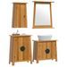 Ensemble de meubles de salle de bain 4 pcs bois de pin massif - Photo n°3