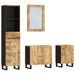 Ensemble de meubles de salle de bain 4 pcs bois manguier massif - Photo n°1