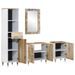 Ensemble de meubles de salle de bain 4 pcs bois manguier massif - Photo n°2