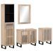 Ensemble de meubles de salle de bain 4 pcs bois manguier massif - Photo n°1