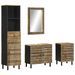 Ensemble de meubles de salle de bain 4 pcs bois manguier massif - Photo n°1