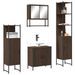 Ensemble de meubles de salle de bain 4 pcs Chêne marron - Photo n°1