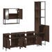 Ensemble de meubles de salle de bain 4 pcs Chêne marron - Photo n°5